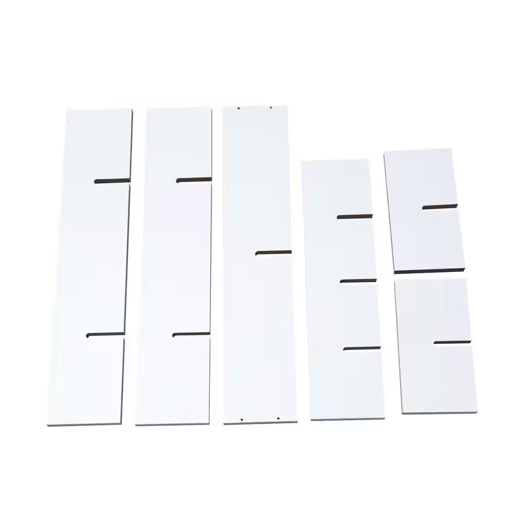 Hanover White MDF Wood Elongated Decorative Wall Shelf