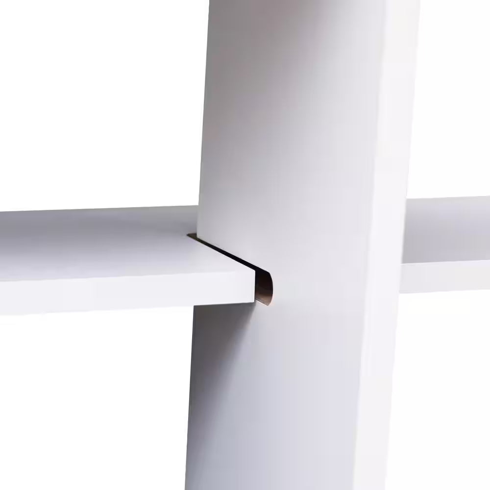 Hanover White MDF Wood Elongated Decorative Wall Shelf